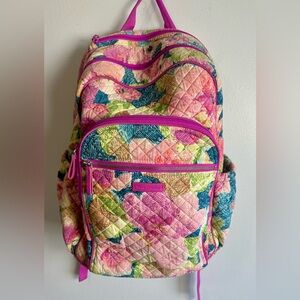 Vera Bradley Super Bloom Pink and Blue Floral Backpack